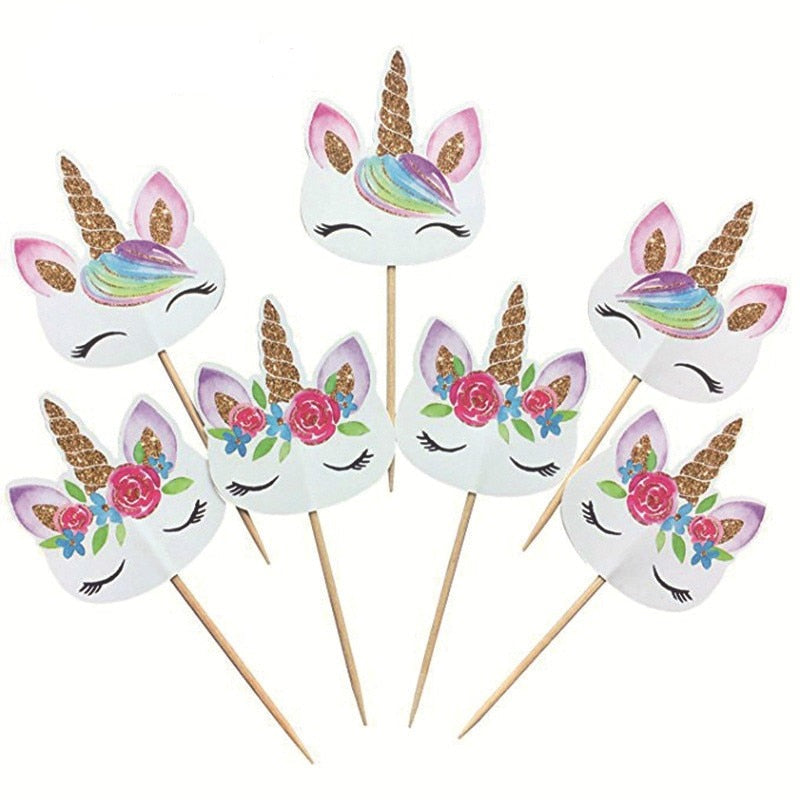 24 pakke enhjørning cupcakes pynt