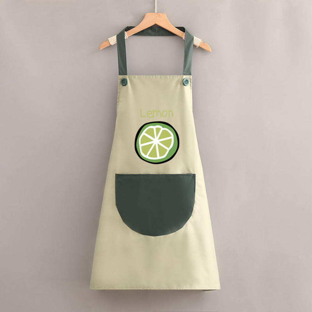 Grønt forkle med lemon