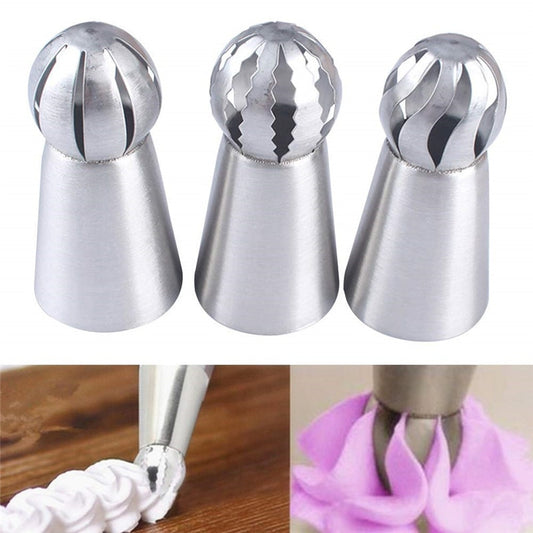 pakke på 3 tupper til frosting og dekorering av kaker