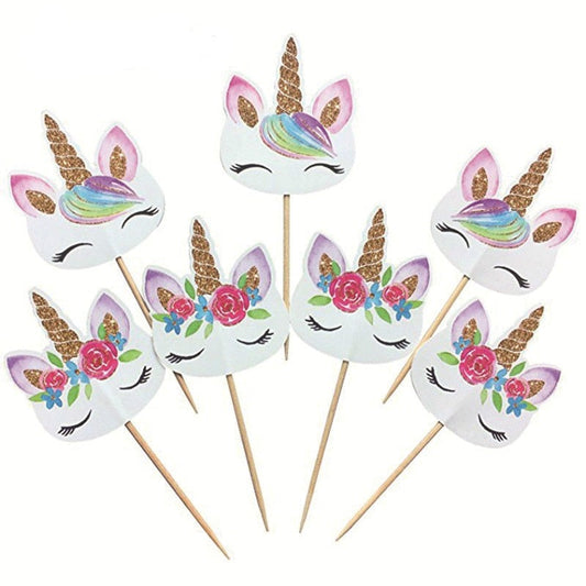 24 pakke enhjørning cupcakes pynt