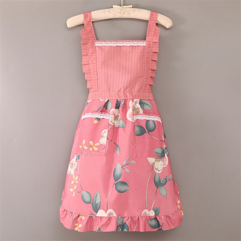 Rosa retro forkle med blomster