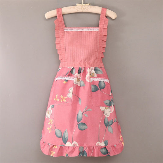Rosa retro forkle med blomster